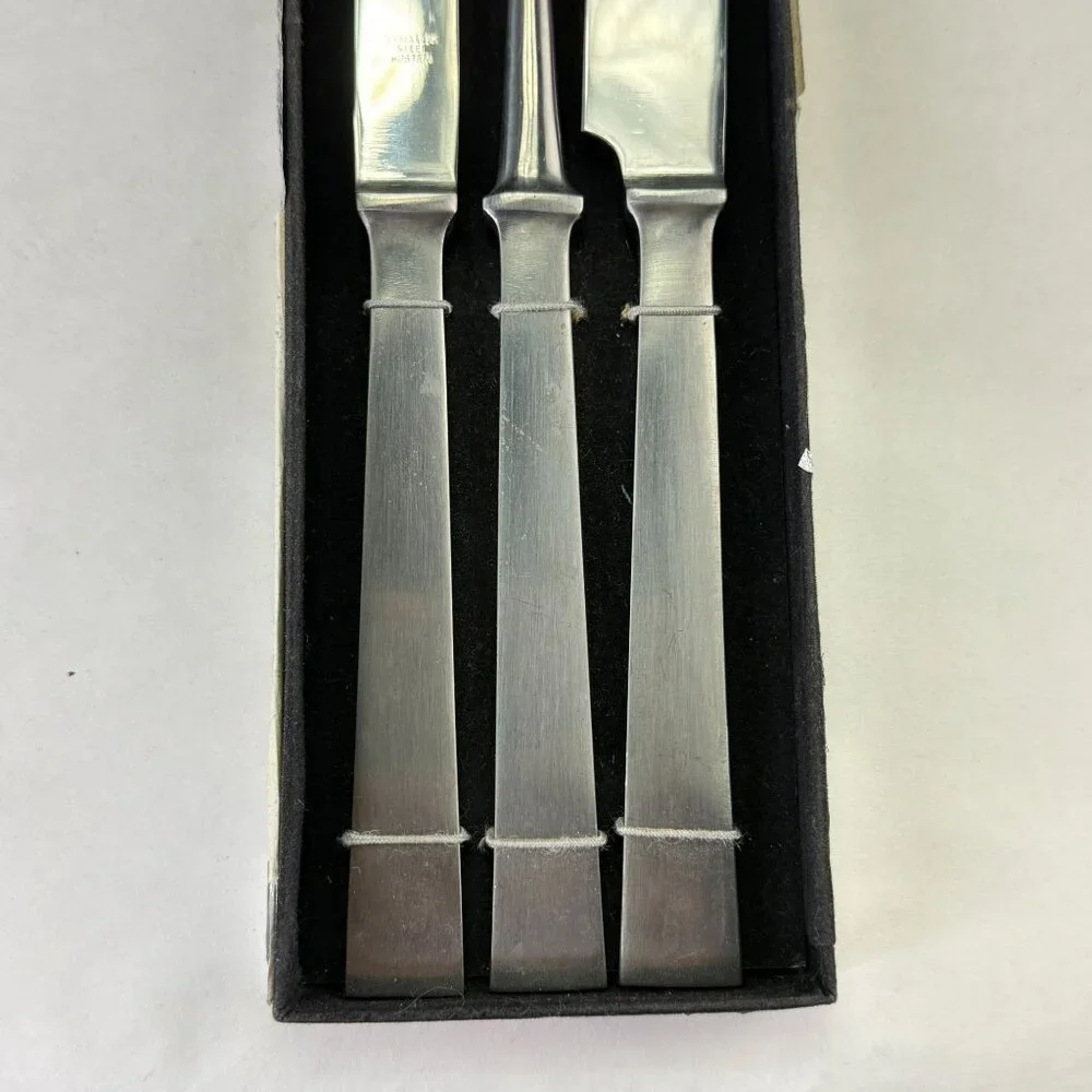 Vintage Chef Pierre Hot Forged Stainless 3 Pc Carving Knife Set In Original Box
